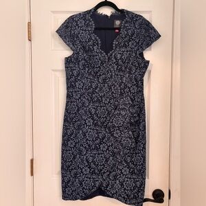 Vince Camuto Navy Floral Mini Dress